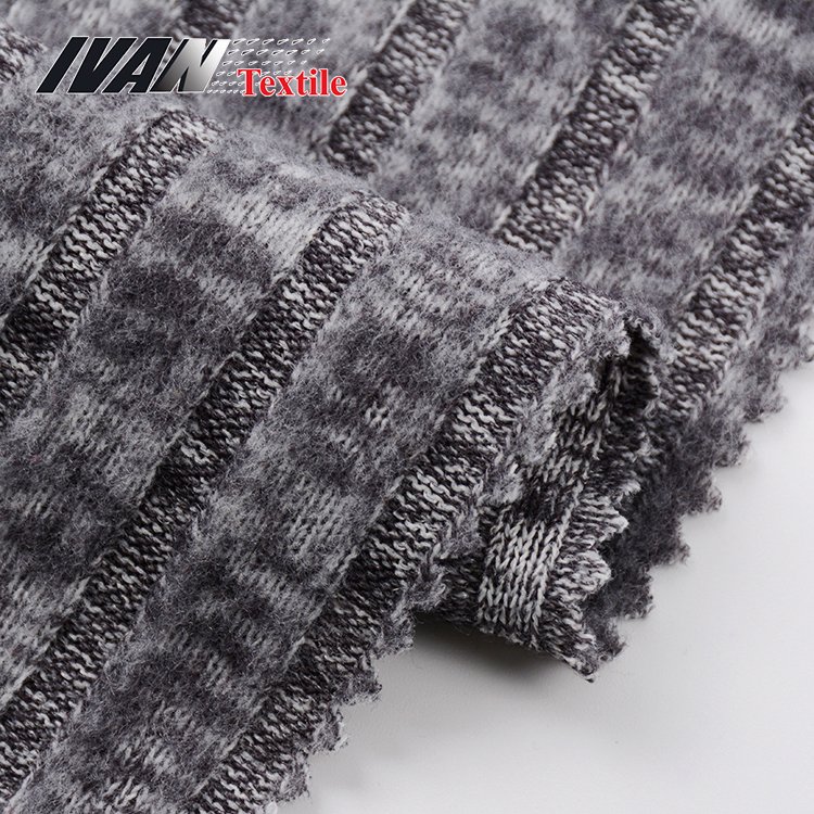 HOT SALE T/R SPANDEX RIB P/D WITH BRUSH FOR GARMENTS