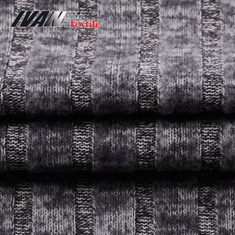 HOT SALE T/R SPANDEX RIB P/D WITH BRUSH FOR GARMENTS