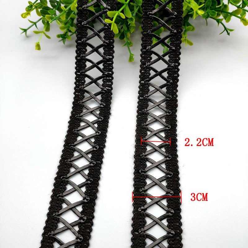 PU leather mesh lace clothing sandal DIY lace jewelry leather lace ribbon