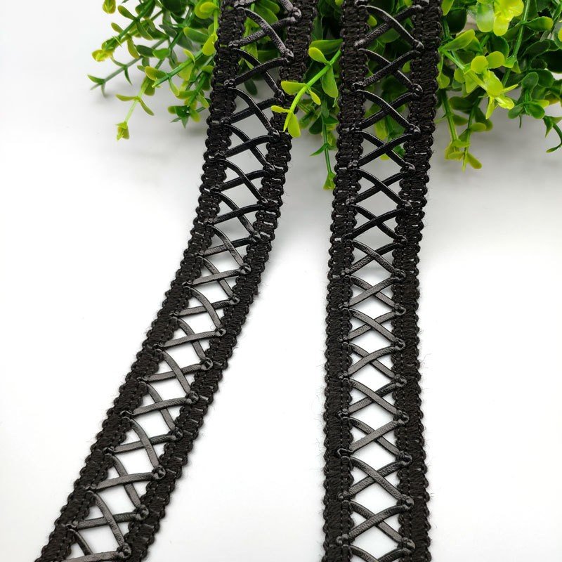 PU leather mesh lace clothing sandal DIY lace jewelry leather lace ribbon