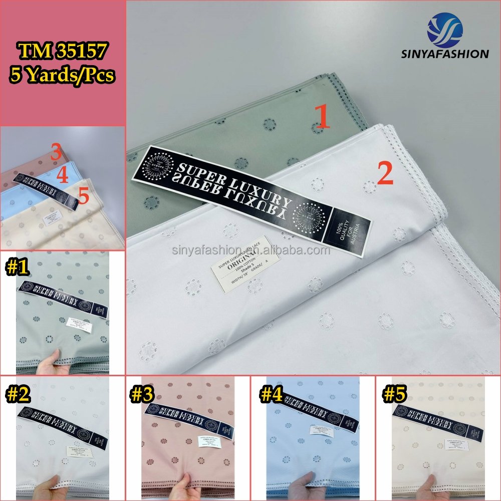 Sinya High Quality New Product Fancy African Swiss Voile Lace In Switzerland 100% Cotton Embroidery Dry Polish Lace For Men