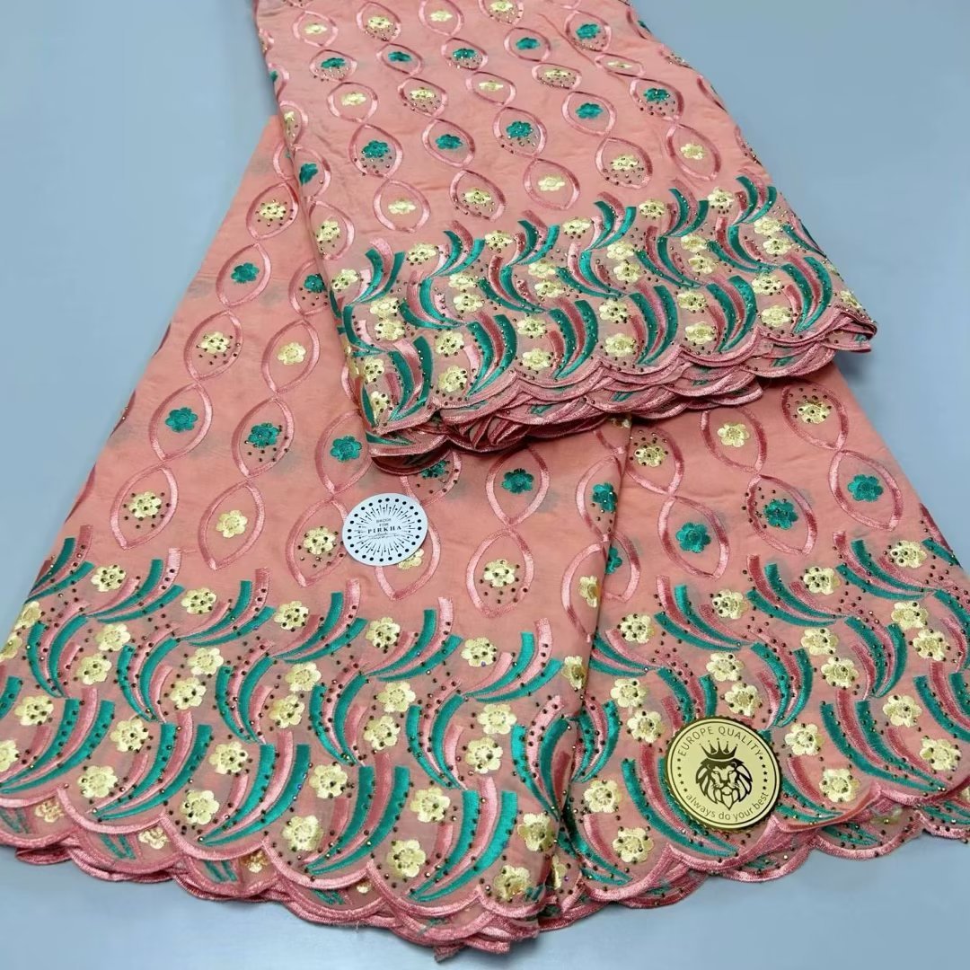 100% Swiss Cotton Voile Lace Fabric High Quality Swiss Cotton Voile Lace from Austria for Weddings African Dry Lace