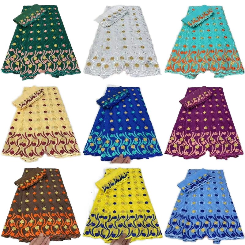 100% Swiss Cotton Voile Lace Fabric High Quality Swiss Cotton Voile Lace from Austria for Weddings African Dry Lace