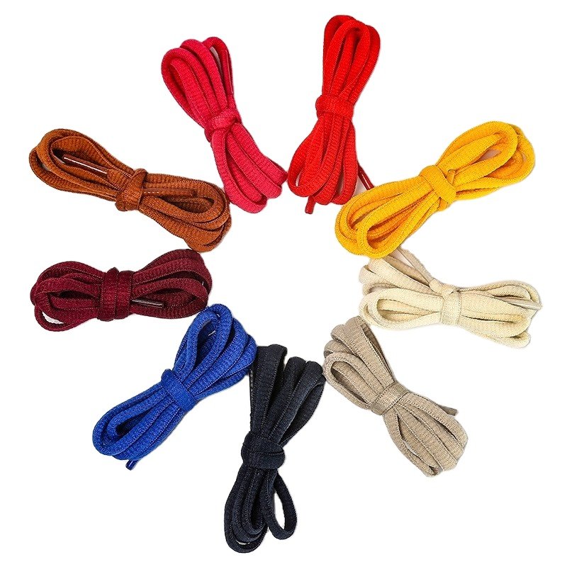 Wholesale Colorful 6mm Oval Shoelaces Polyester Shoe Laces 57Color Trainer Shoelaces For Sneakers