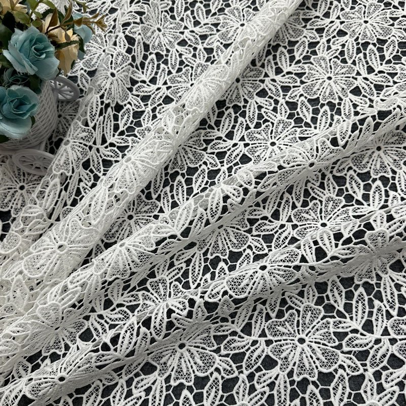 2024 New Collection Chemical Lace Fabric Polyester Dryer Lace Fabric for Casual Dress