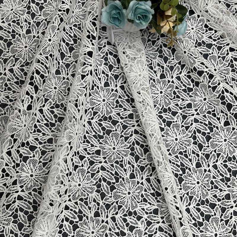 2024 New Collection Chemical Lace Fabric Polyester Dryer Lace Fabric for Casual Dress