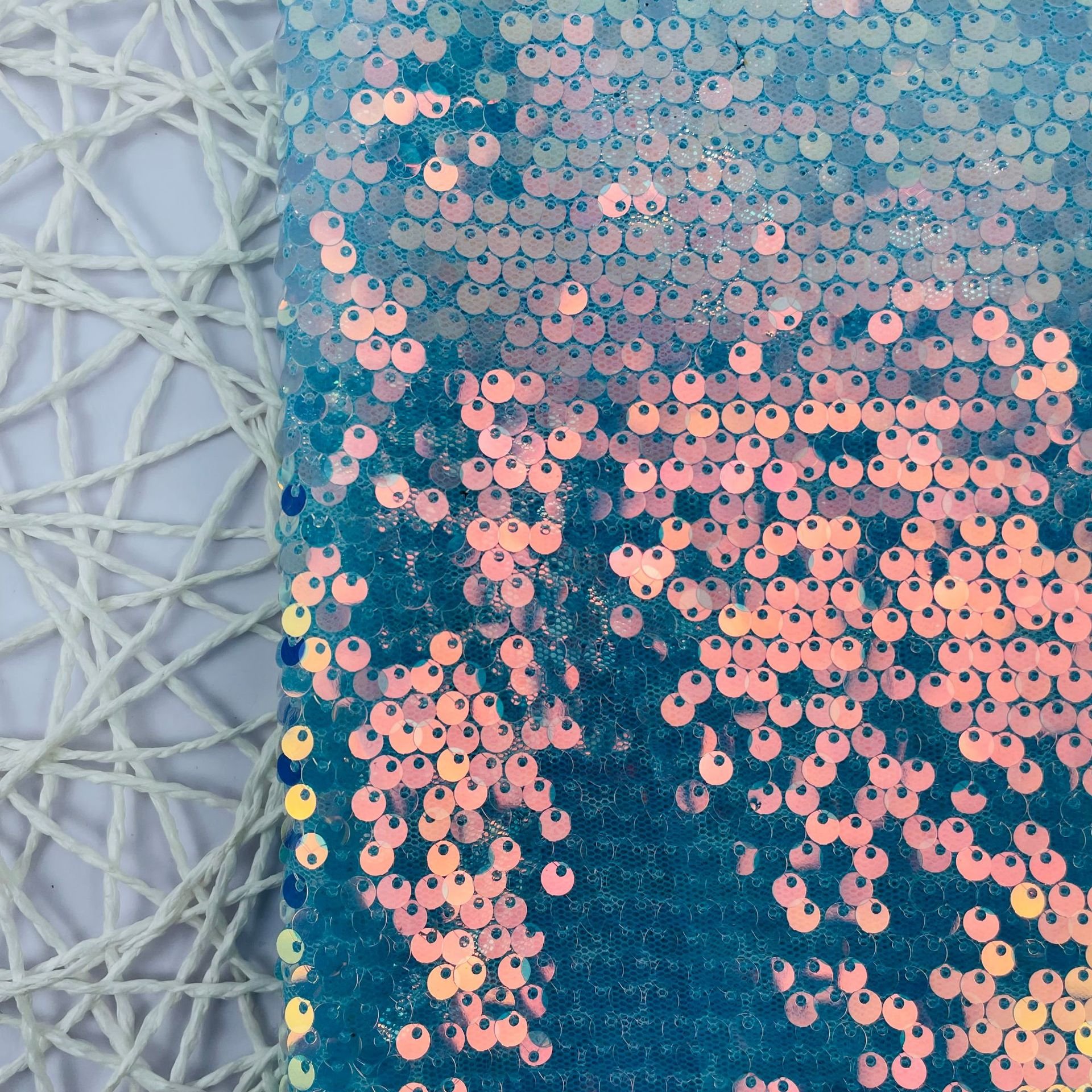 golden supplier sequin tulle lace fabric hot sale sequined lace fabric