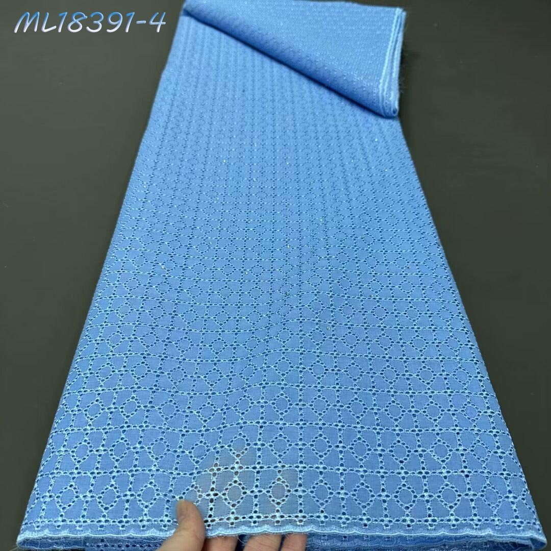 African Cotton Lace Fabric 2024 High Quality Swiss Voile Lace In Switzerland Embroidered Nigerian Lace Fabrics For Wedding