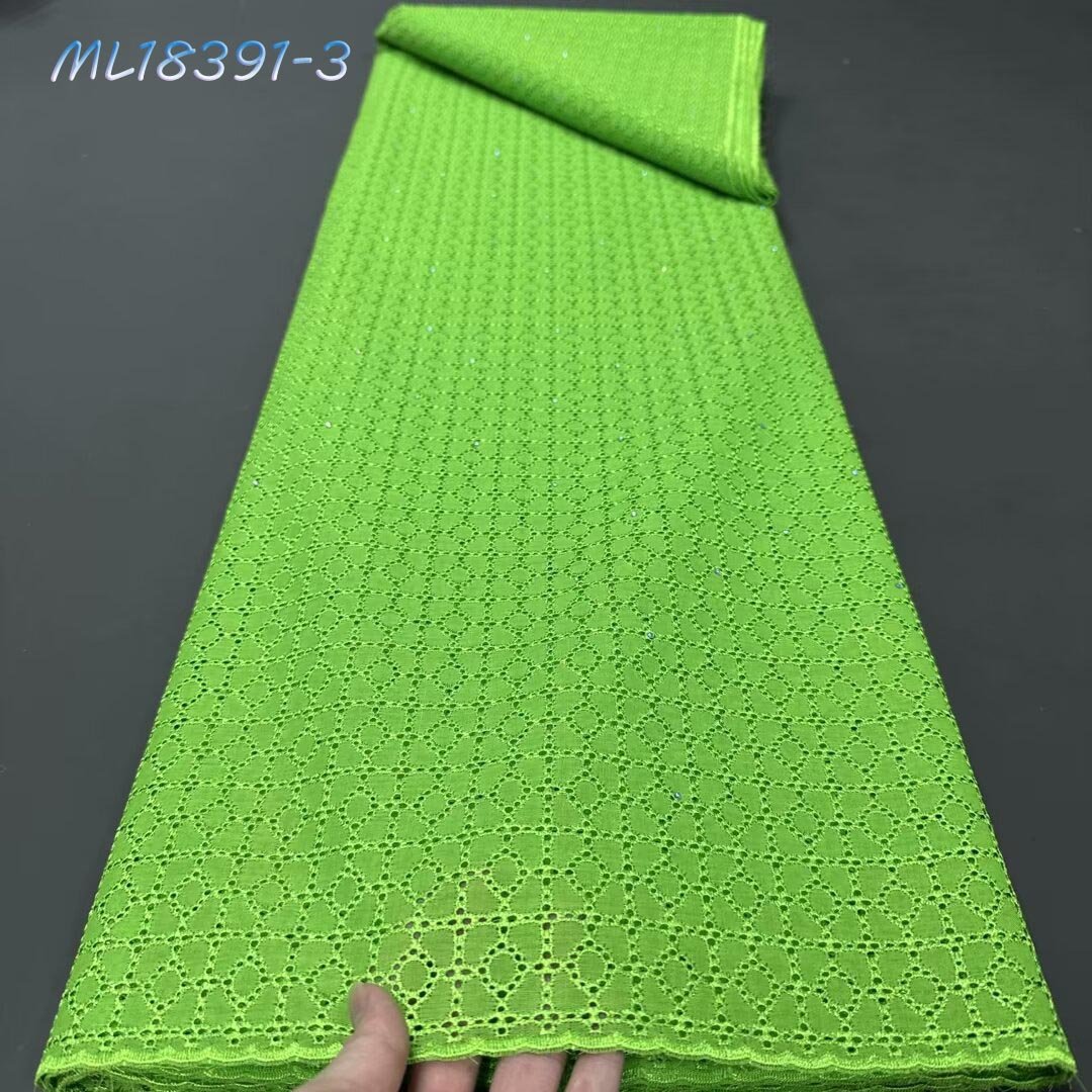 African Cotton Lace Fabric 2024 High Quality Swiss Voile Lace In Switzerland Embroidered Nigerian Lace Fabrics For Wedding