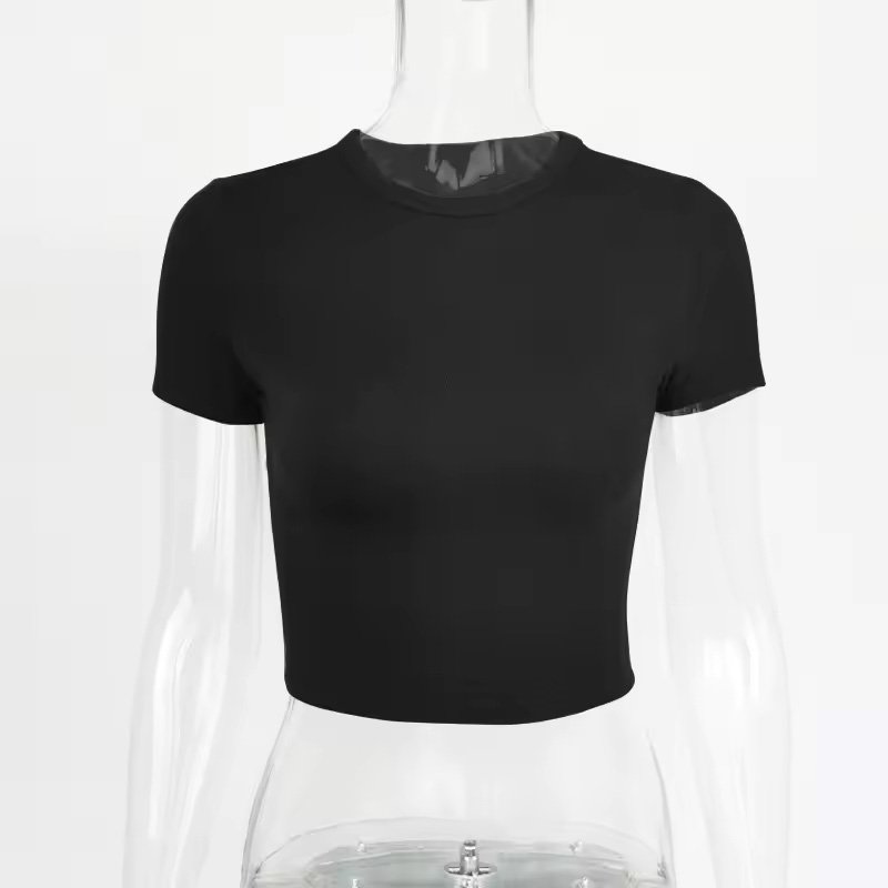 Custom Cotton Oversize Blank Plain White Lose Fitting Crop Top T Shirts Athletic Spandex Baby Pink Gym Cropped Tee Tshirt Women