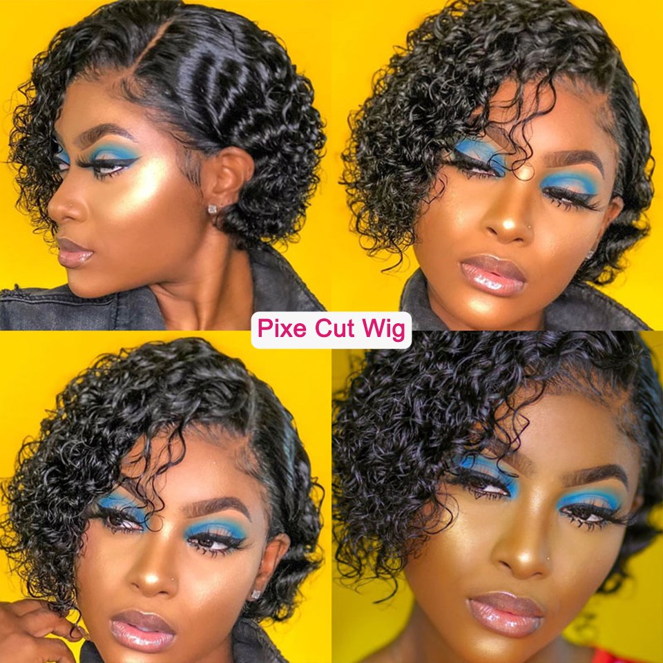Wholesale Pixie Cut Lace Wigs For Black Women Short Curly Hair Bob Lace Front Wigs Human Hair Vendors