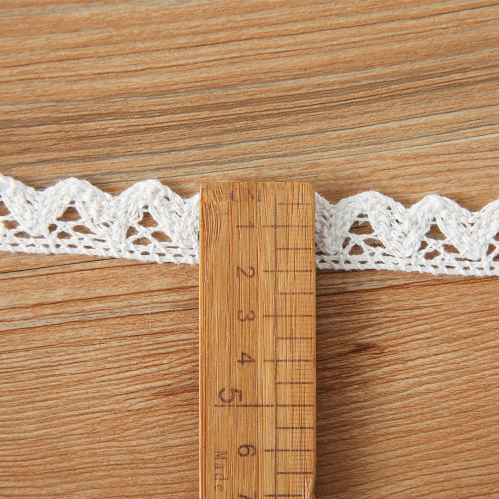 Wholesale sustainble 100% cotton border trim lace skin-friendly Crochet lace trim for dress