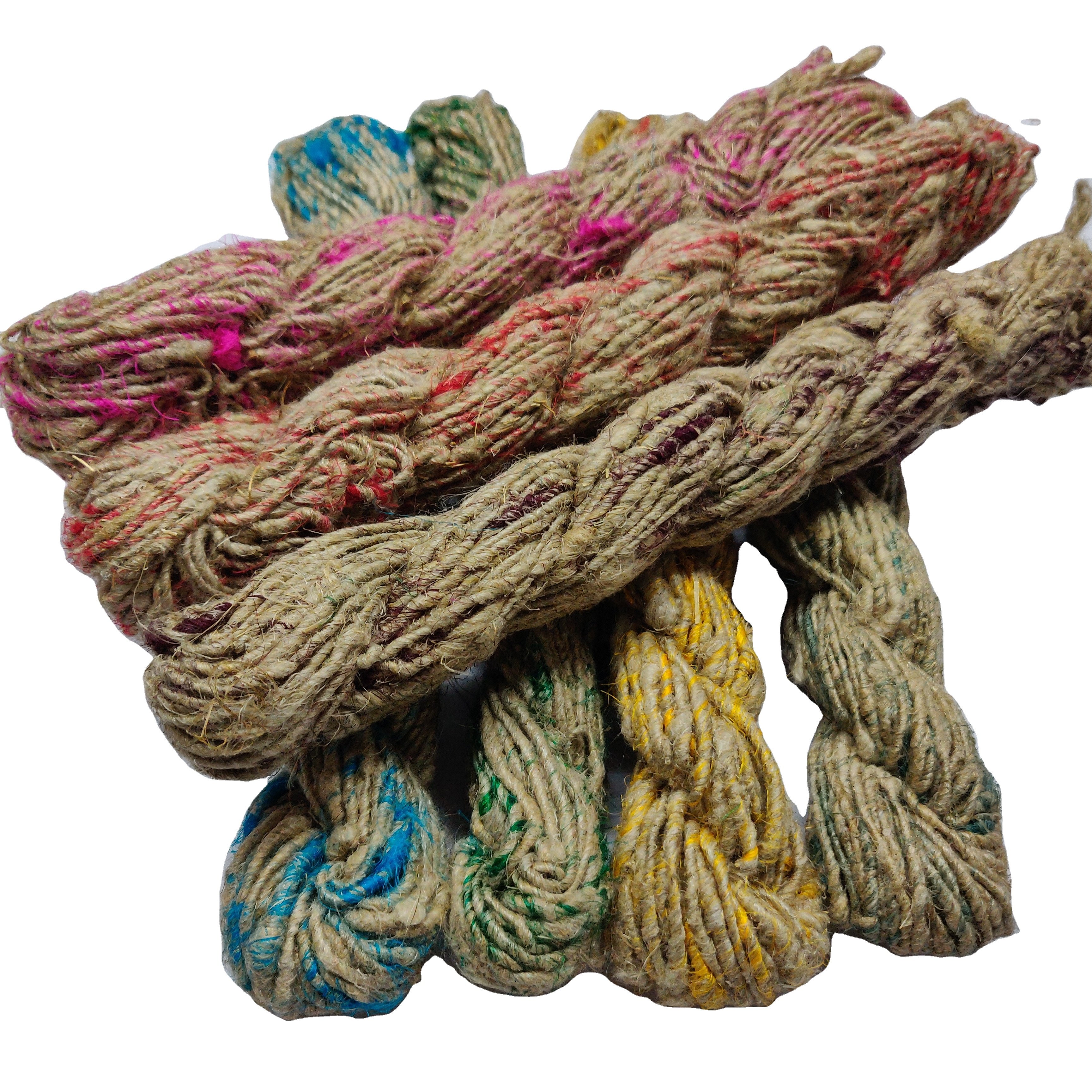 Recycled Linen Yarn eco friendly sustainable for macrame knitting crochet art & craft weaving jewellery tufting carpet yarn