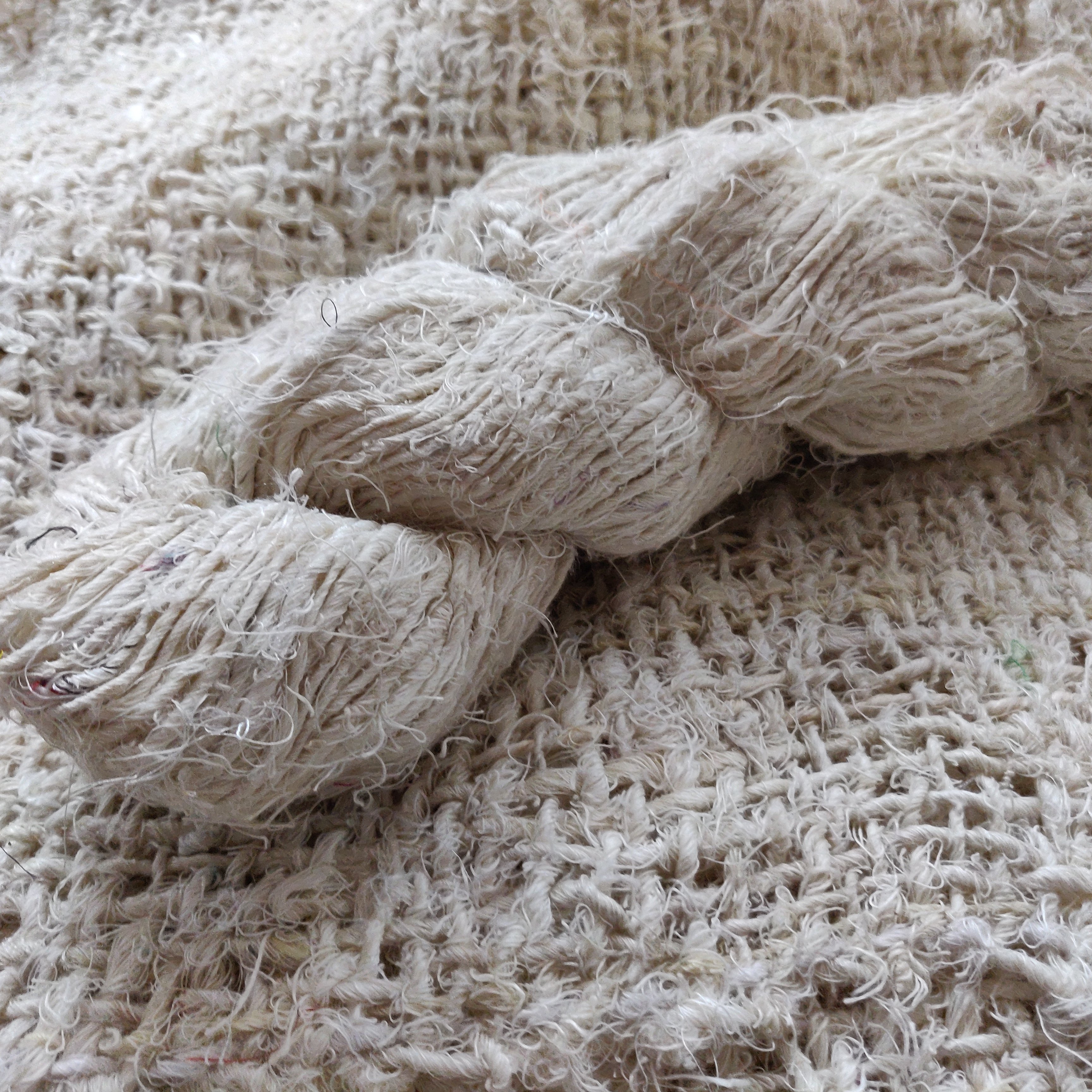 Recycled Linen Yarn eco friendly sustainable for macrame knitting crochet art & craft weaving jewellery tufting carpet yarn