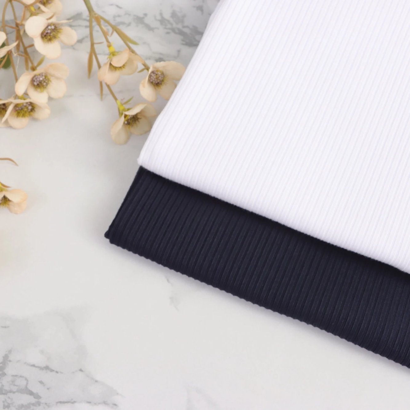 Knitted 95% polyester 5% spandex double-sided brushed texture modern dyed 4X2 rib fabric