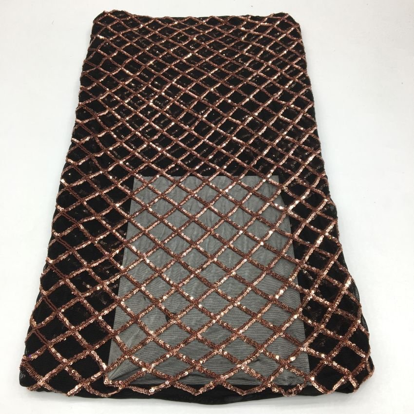 stretch fabric black lace sequin embroidery fabric advanced technology low price lace fabric sequins