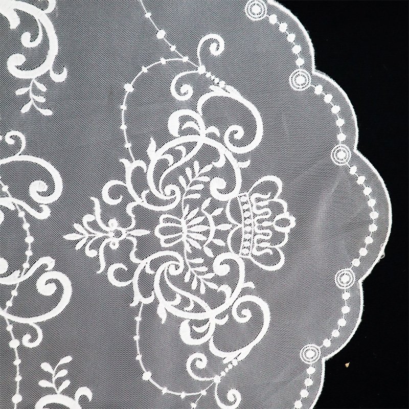 Elegant white embroidery thread 100% pure cotton banquet wedding dress lace fabric white