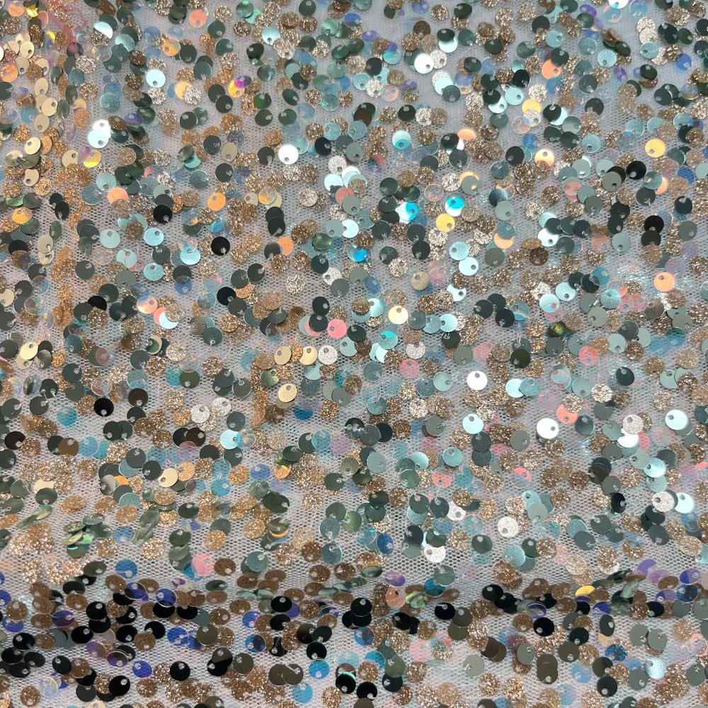 Manufacturer Luxury 5mm green tulle sequins lace sequin embroidery fabrics for European and French style dress
