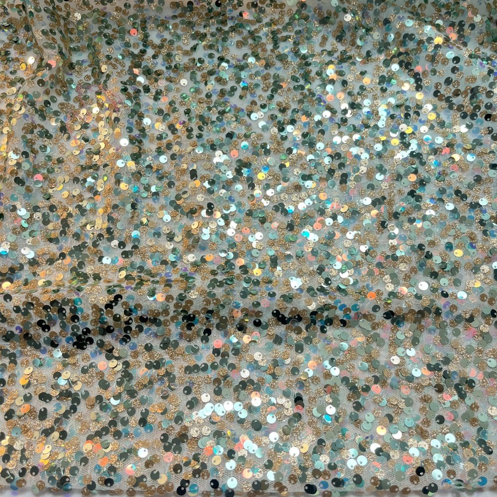 Manufacturer Luxury 5mm green tulle sequins lace sequin embroidery fabrics for European and French style dress