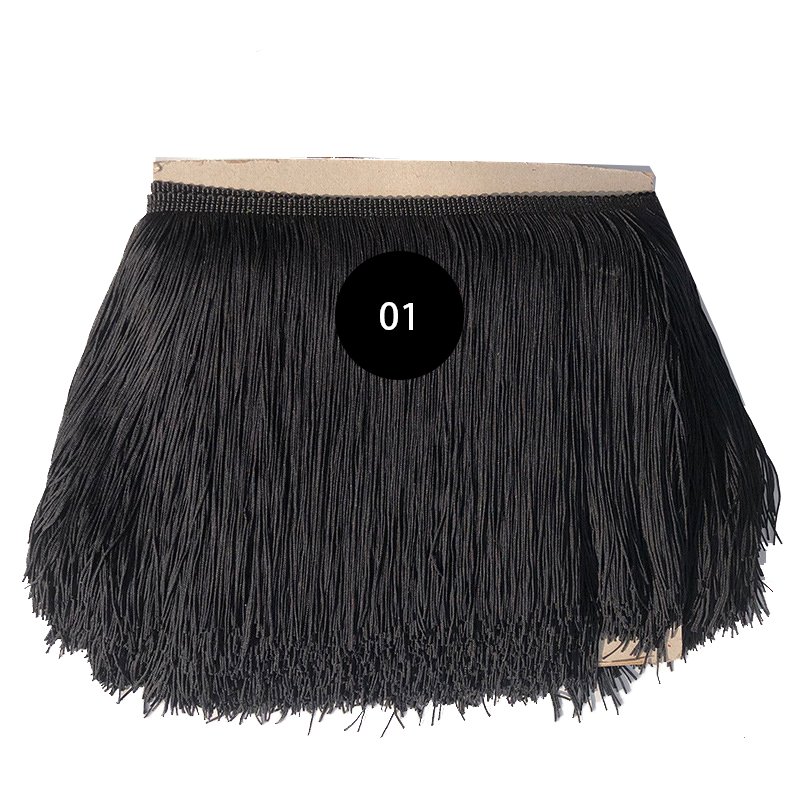 20cm Encrypted Nylon Fringe Vertical Tassel Lace Trim For Latin Dance Costume Sewing Accessories And Curtain