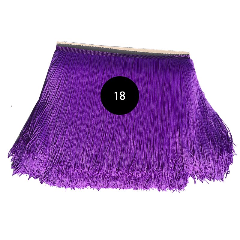 20cm Encrypted Nylon Fringe Vertical Tassel Lace Trim For Latin Dance Costume Sewing Accessories And Curtain