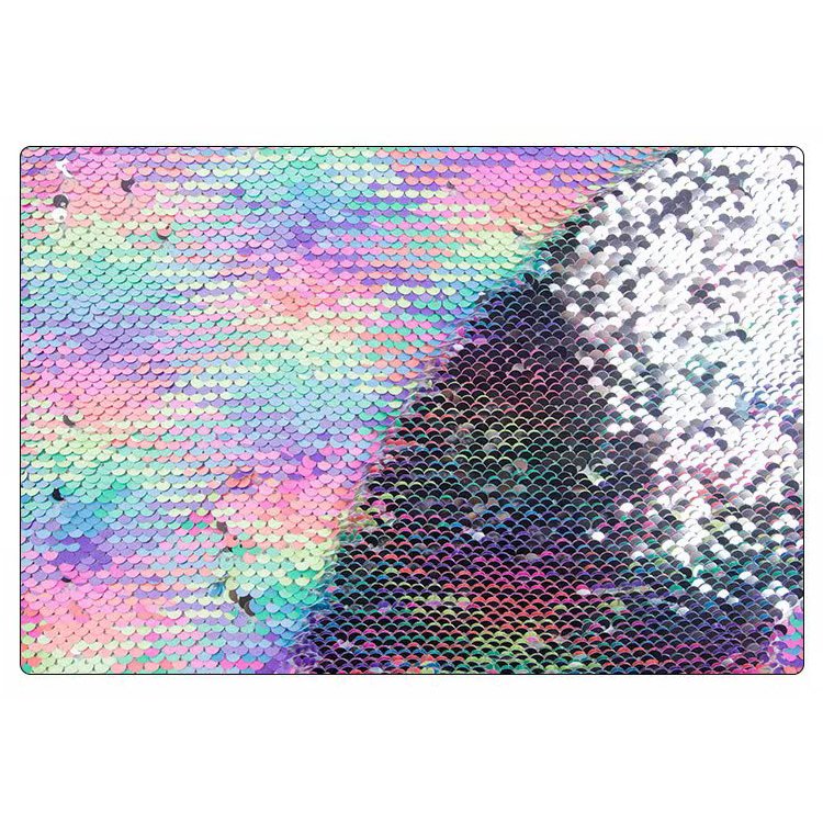 Recycled China Manufacturer Wholesale Fashion polychrome Hand reversible Sequin 3D Fabric Embroidery Luxury