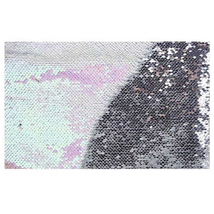 Recycled China Manufacturer Wholesale Fashion polychrome Hand reversible Sequin 3D Fabric Embroidery Luxury
