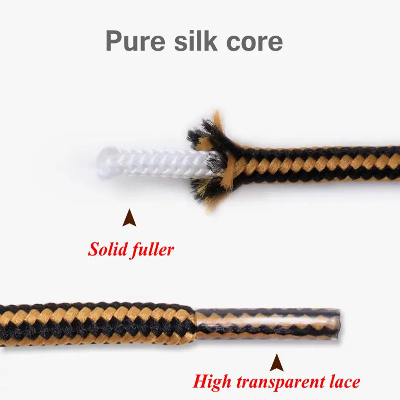 New Striped Double Color Shoe laces Boots Outdoor Adult Sport Round Sneaker Shoelaces