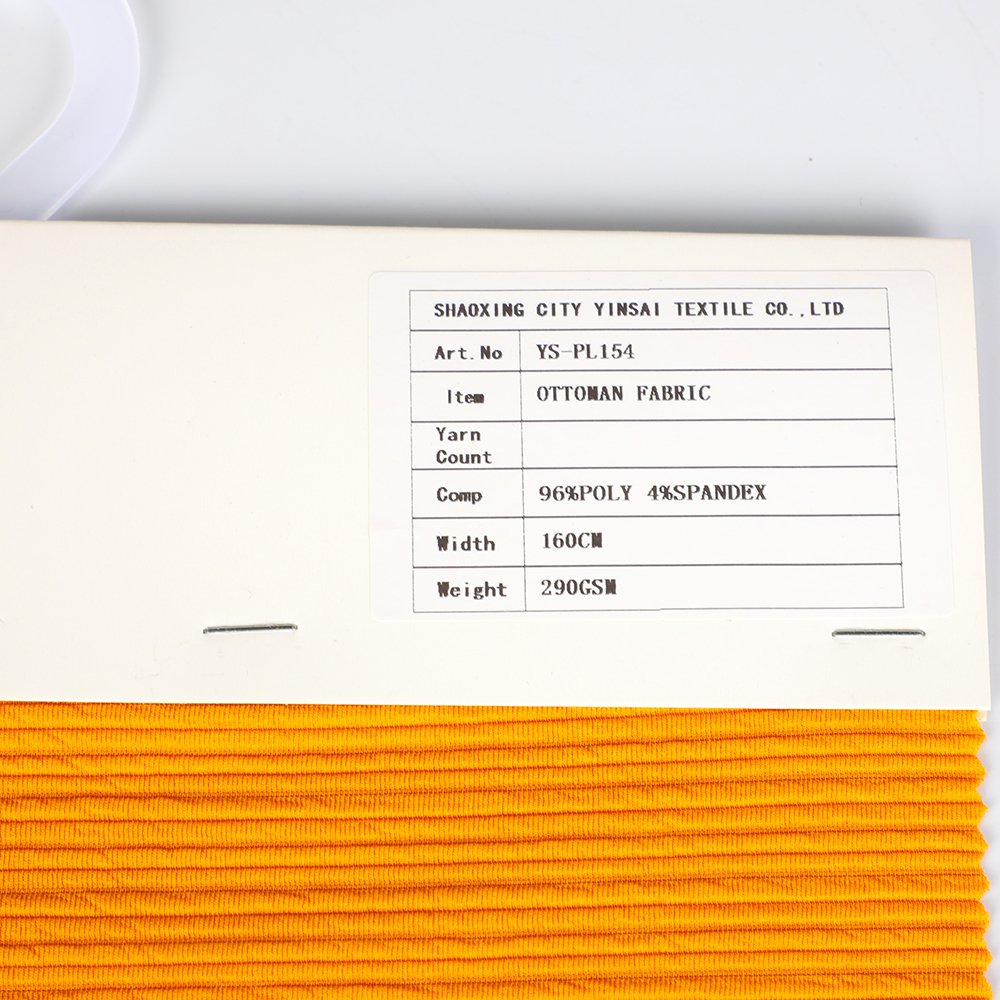 Shaoxing Best Price New Design Polyester Spandex Ottoman Fabric for Sweaters