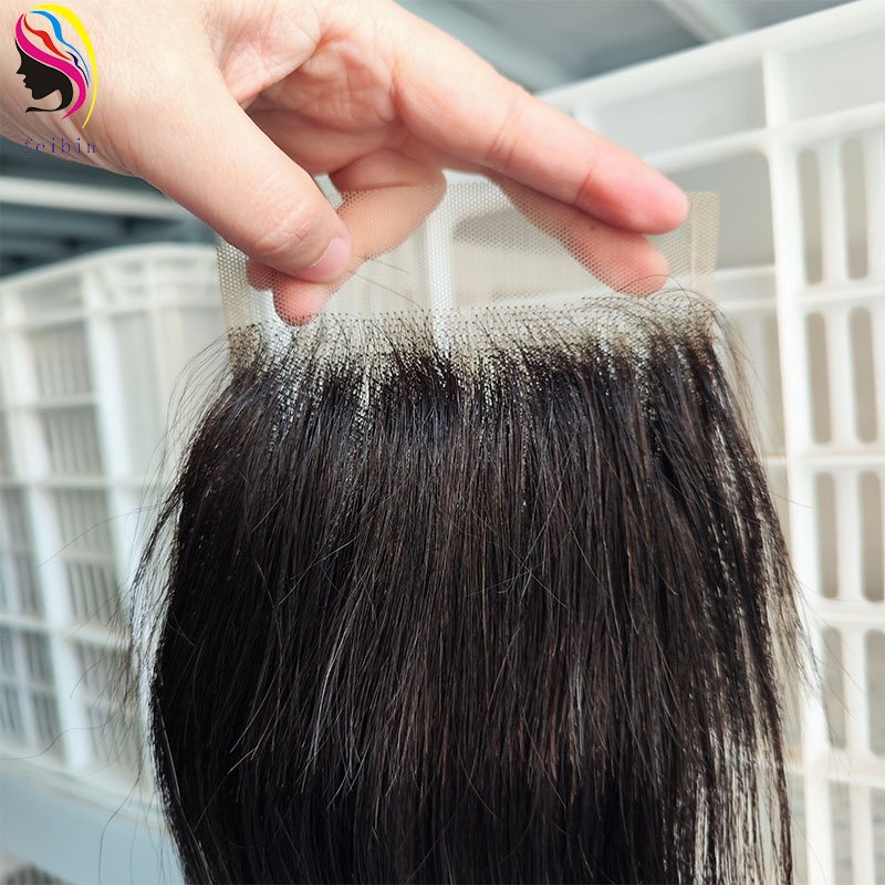 4x1 4x4 13x4 13x6 cuticle aligned remy pre pluck T part human hair swiss transparent hd lace closure and frontal