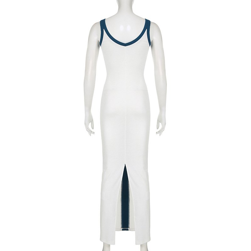 YS7096C Autumn Women Ankle-Length Casual Ribbed Knit Dress Lady Bodycon Slim Robe Girl Dancing Party Vestido Long Skirt