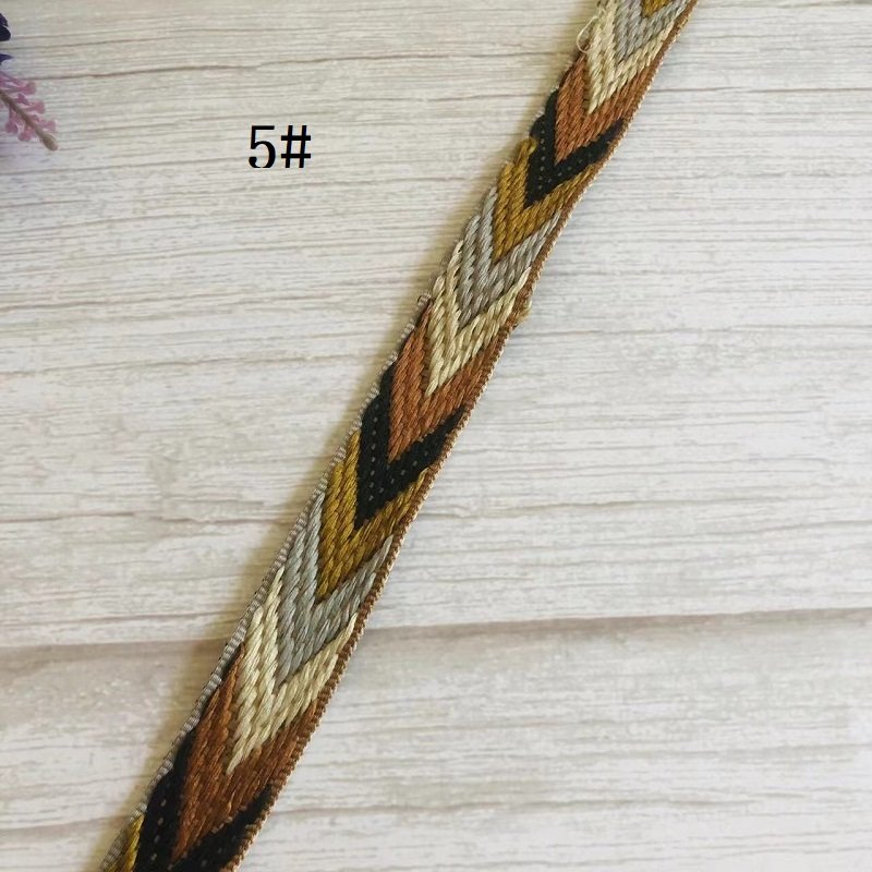 Ethnic Style Lace Jacquard Webbing Woven Tape Arrow Pattern Thickness 2mm For Garment Accessories Width 2.5cm ST-920