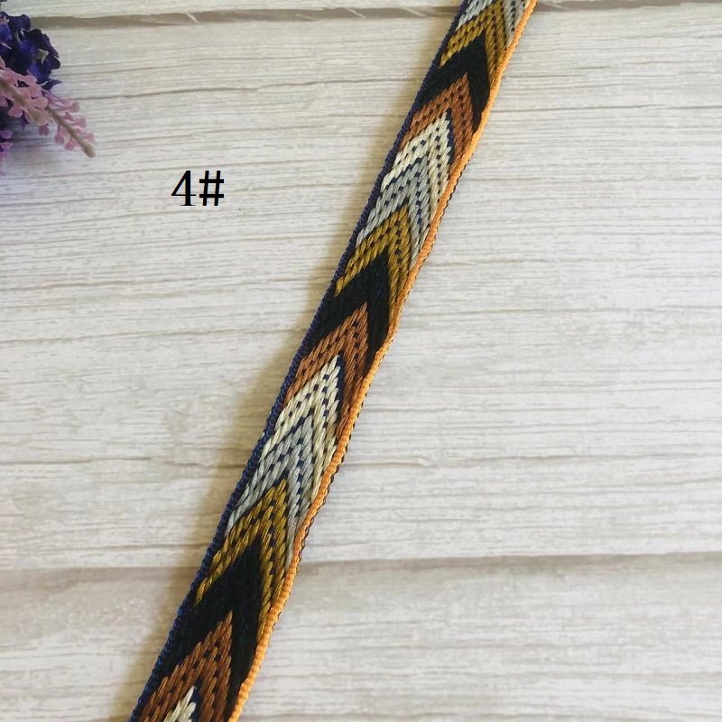 Ethnic Style Lace Jacquard Webbing Woven Tape Arrow Pattern Thickness 2mm For Garment Accessories Width 2.5cm ST-920