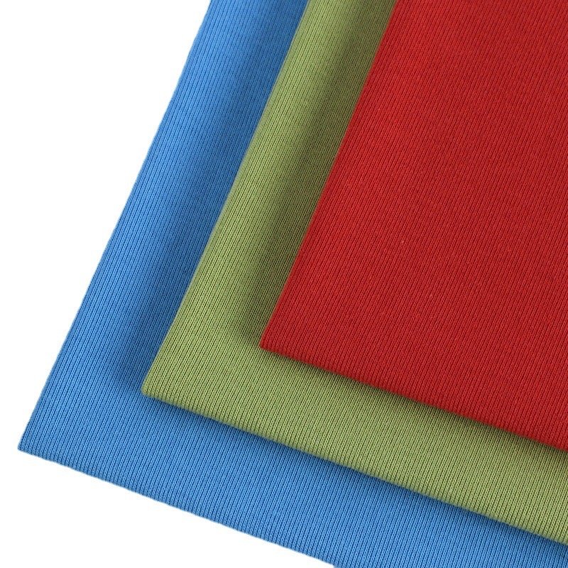 High Weight Anti-pilling Knitd 510gsm 95 Polyester 5 Spandex 2x2 Tubular Rib Circular Knit Fabric For T-shirt Polo