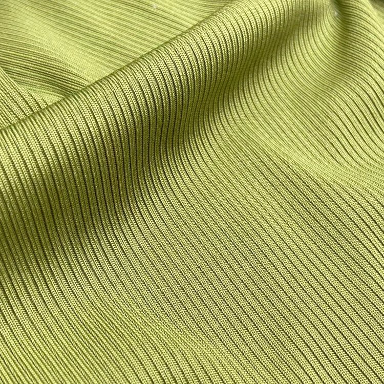 High quality 2*2 ribbed 95% polyester 5% spandex knitted 310GSM custom solid 2x2 rib fabric for clothing