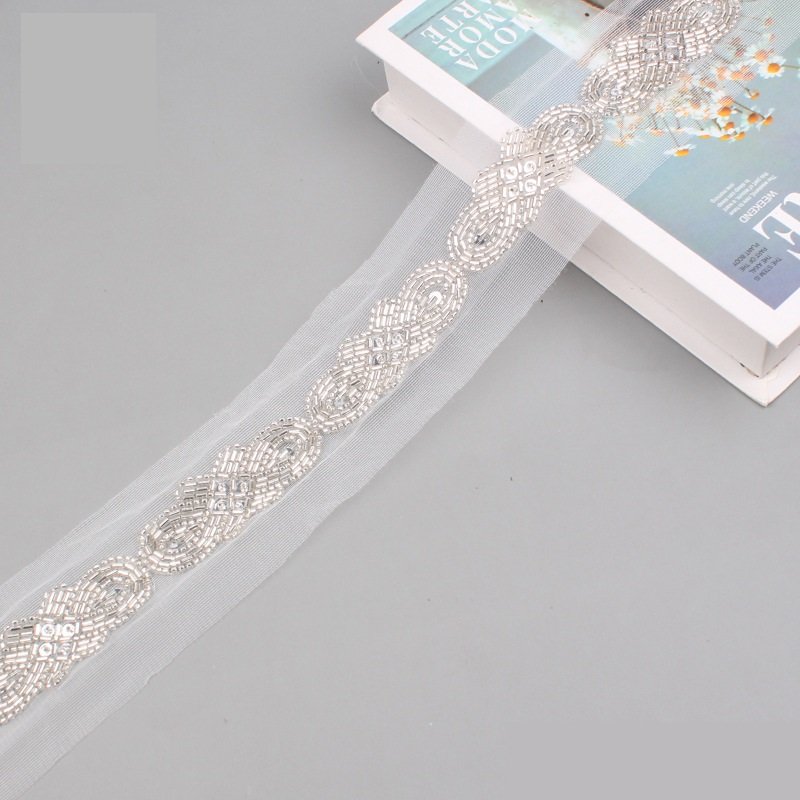 Hot Dress Garment Accessories Embellished Crystal Beads Sequin Beads Lace Trims