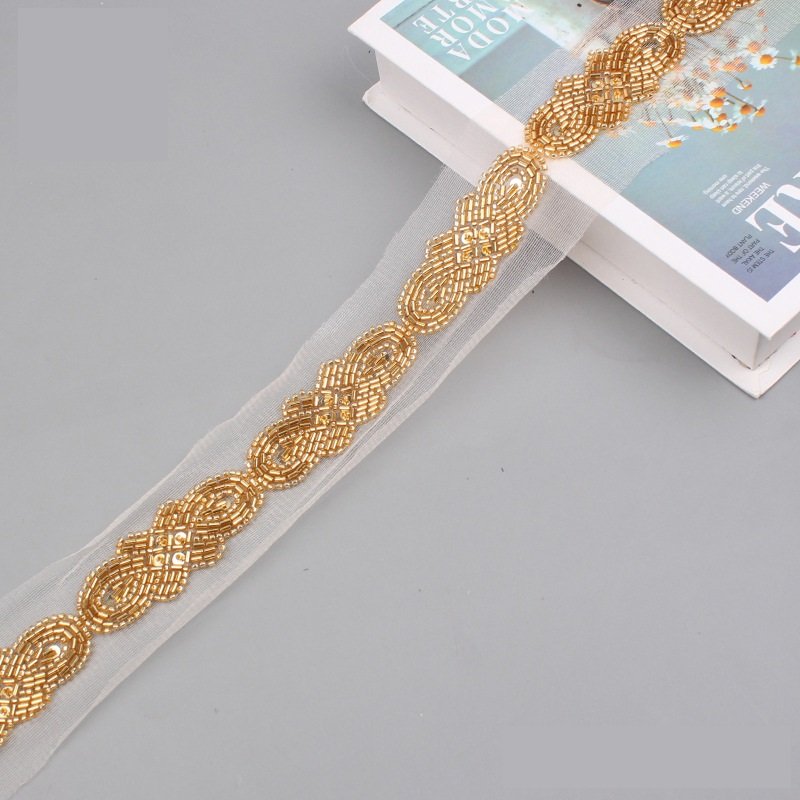 Hot Dress Garment Accessories Embellished Crystal Beads Sequin Beads Lace Trims