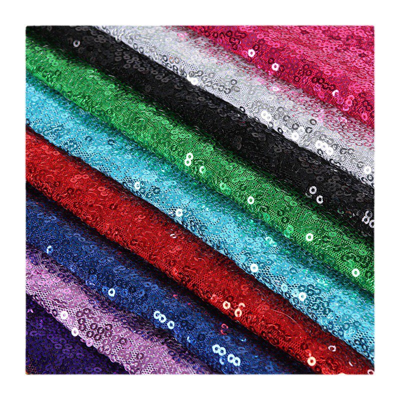 100% Polyester Glitter Sequin Non-woven fabric for tablecloth decoration wedding Stage costume Bow making DIY Handmade