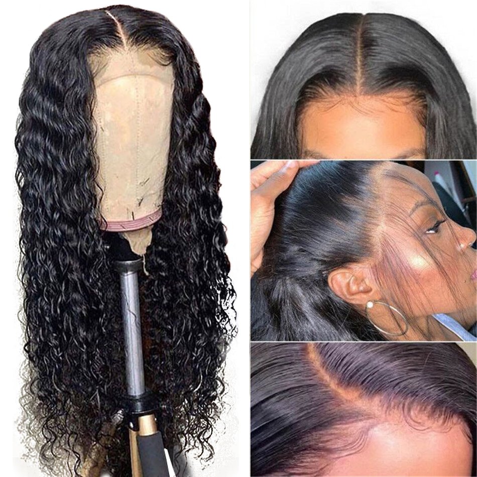 Cheap Water Wave Hd Full Lace Frontal Closure Wig Brazilian Virgin in Human Hair Water Curly Wave Lace Front wig for black women