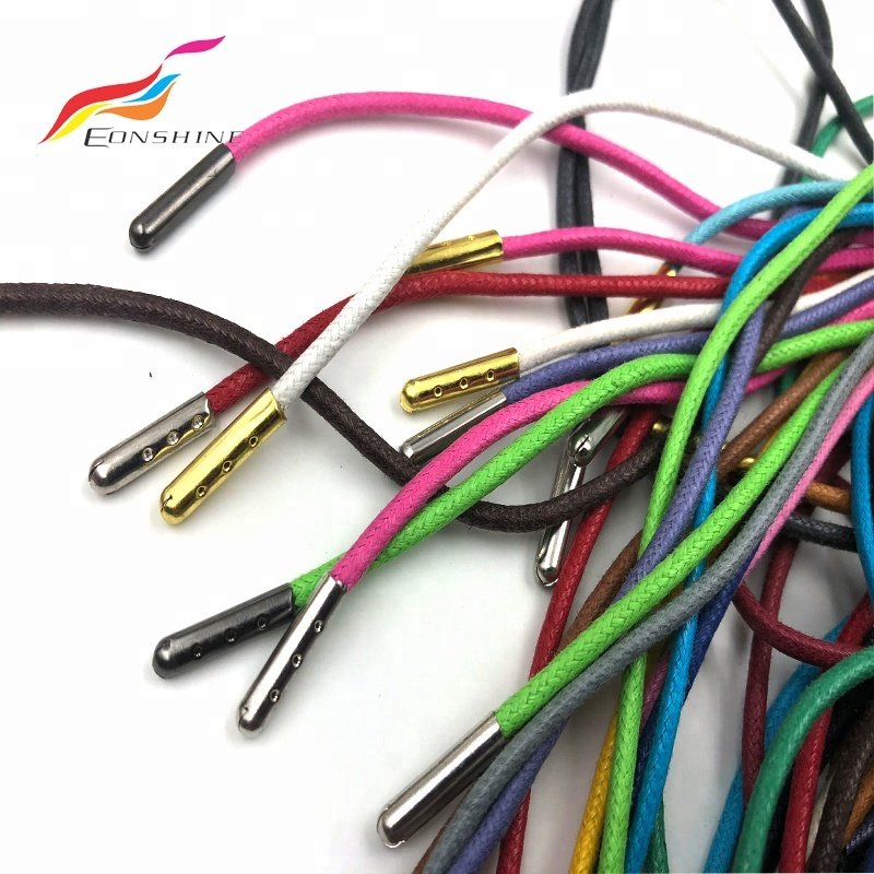 Wholesale Waxed Cotton Shoelaces Round 2mm Dress Shoe Laces for Boots