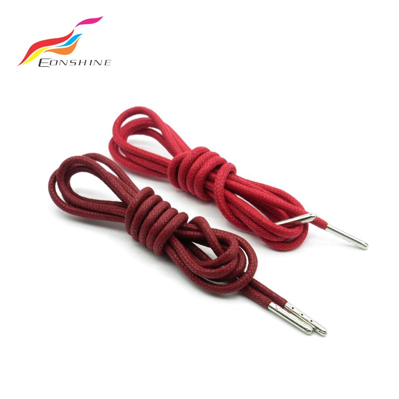 Wholesale Waxed Cotton Shoelaces Round 2mm Dress Shoe Laces for Boots