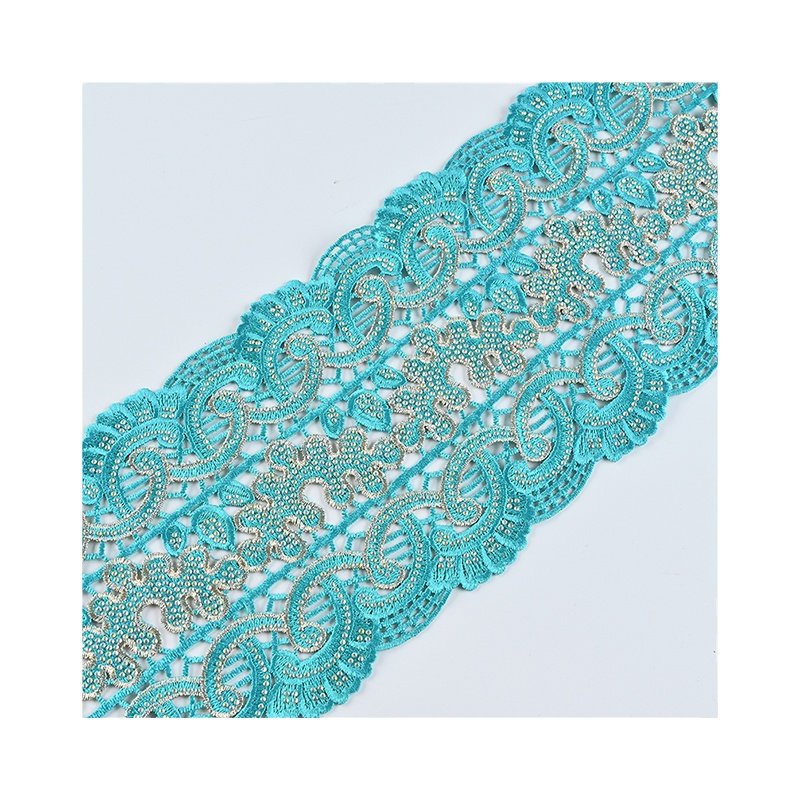 Crochet Knitted Polyester Silk Lace Decorative Embroidery Fabric Clothing Accessories for Girls for Wedding and Underwear Use