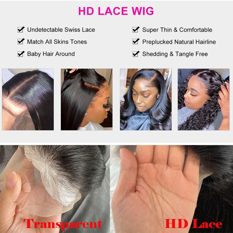 Cuticle Aligned Hair Wig Human Hair Full Lace Wig HD Lace Front 360 Lace Frontal Wig Any Texture Any Color High Density