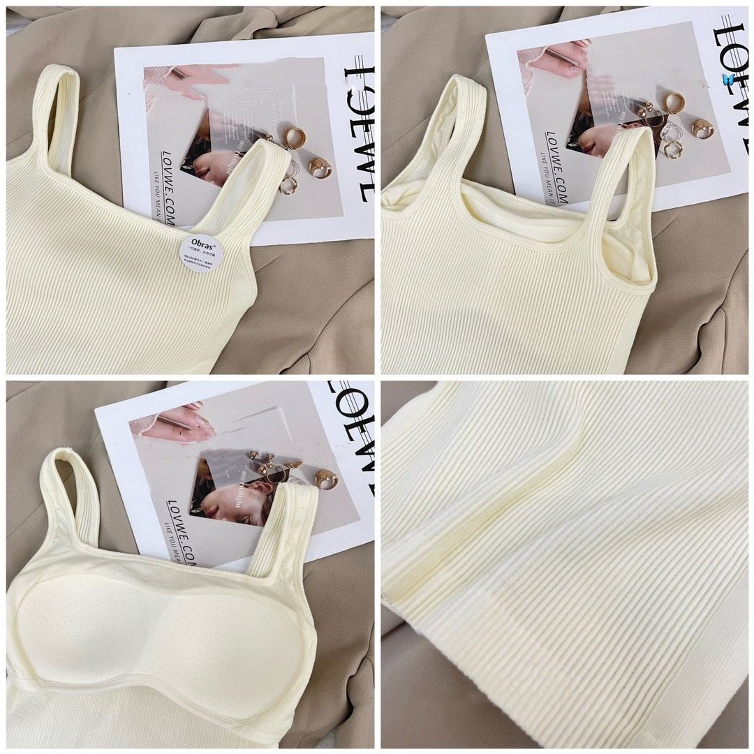 Wholesale tank top hight waist Camisole lady halter Rib sports bra camis tops for Women