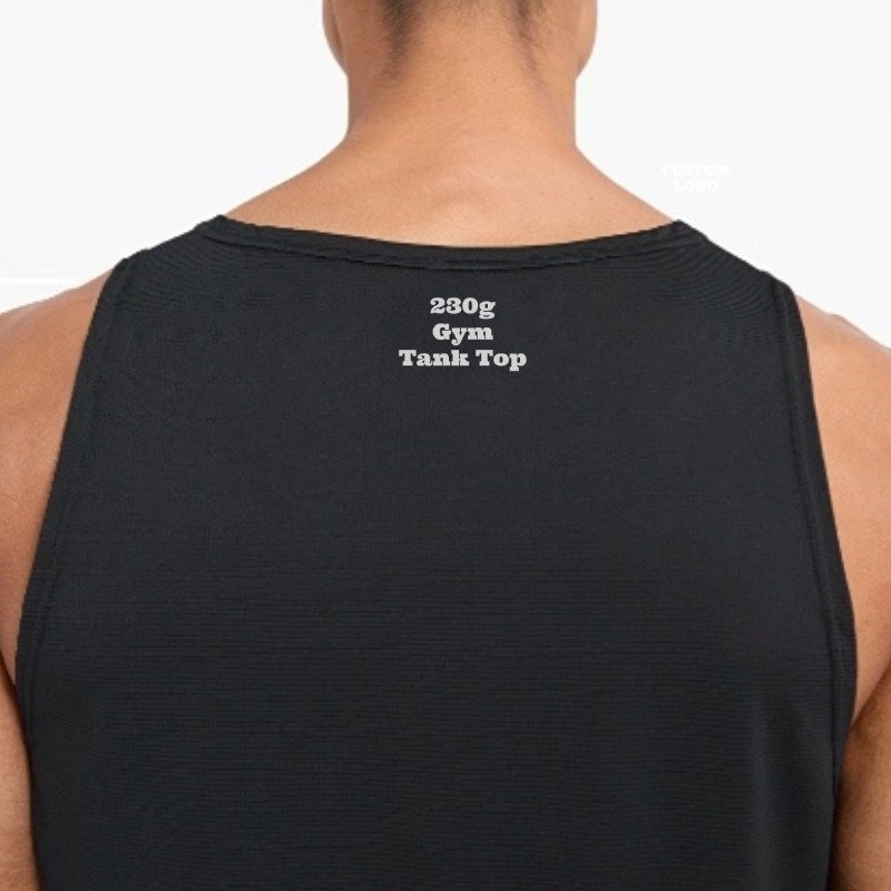2024 Custom mens logo ribbed gym tank top heavyweight cotton muscle sleeveless running stringer fitness sports workout vest