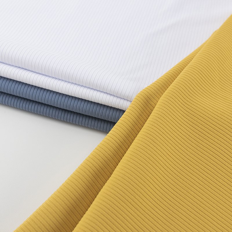 Underwear Fabric Nylon Spandex Fabric 4 Way Stretch Rib Knit Fabric For Lingerie Seamless Bra T-shirt