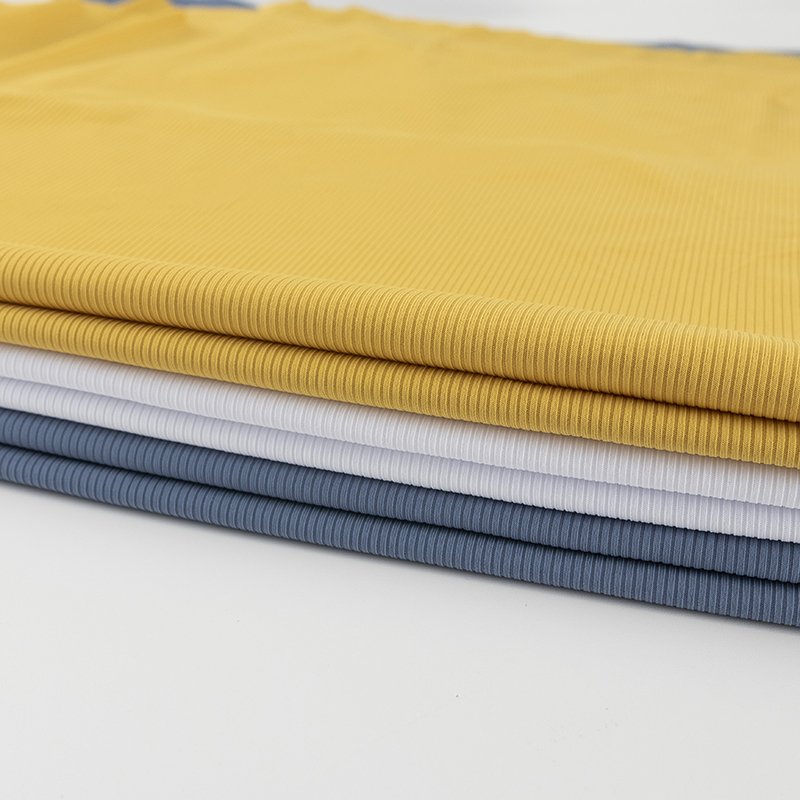 Underwear Fabric Nylon Spandex Fabric 4 Way Stretch Rib Knit Fabric For Lingerie Seamless Bra T-shirt