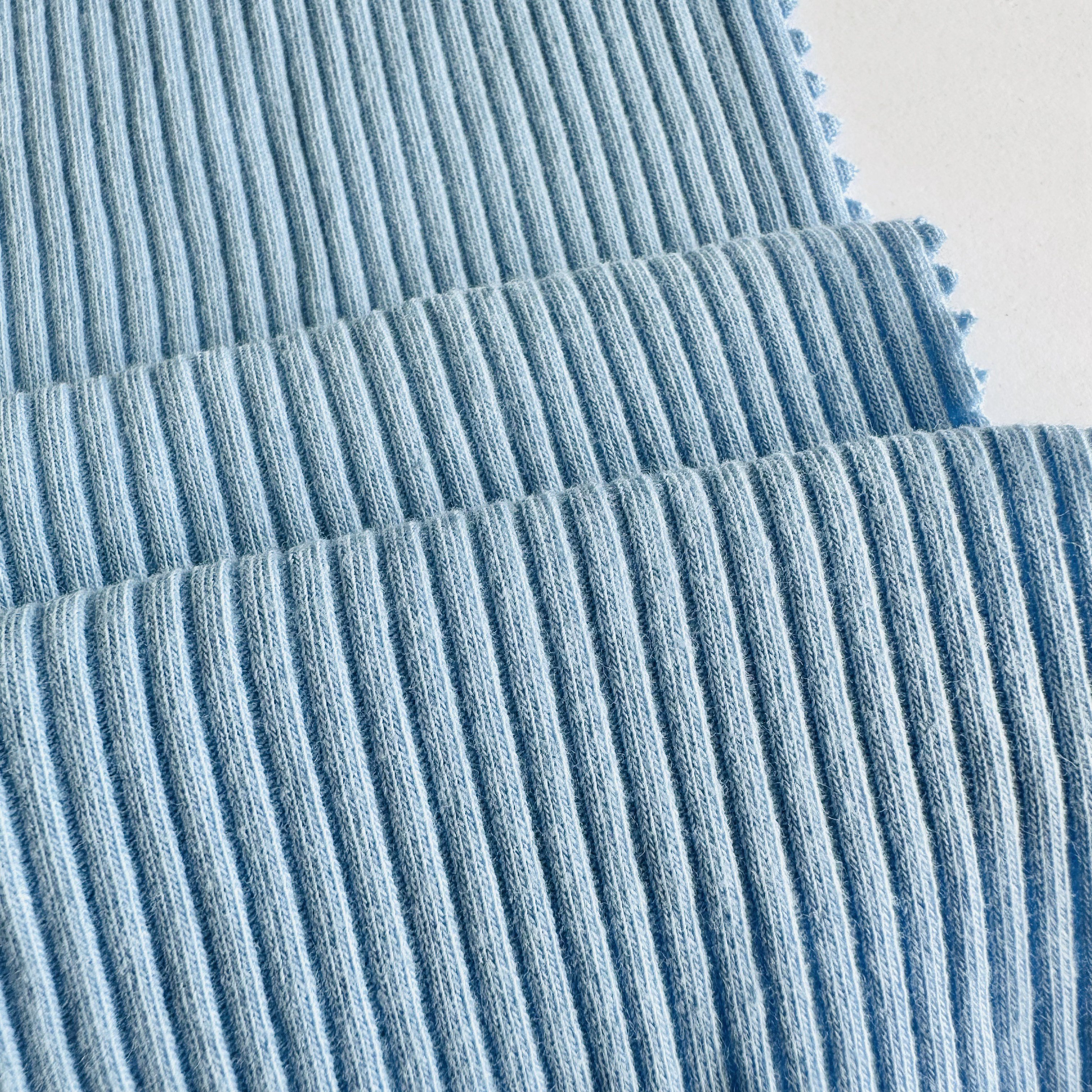 Best sell stretch 4*2 ribbed fabric cotton Polyester Spandex CVC Rib Knit Fabric For Sweater and Cuff