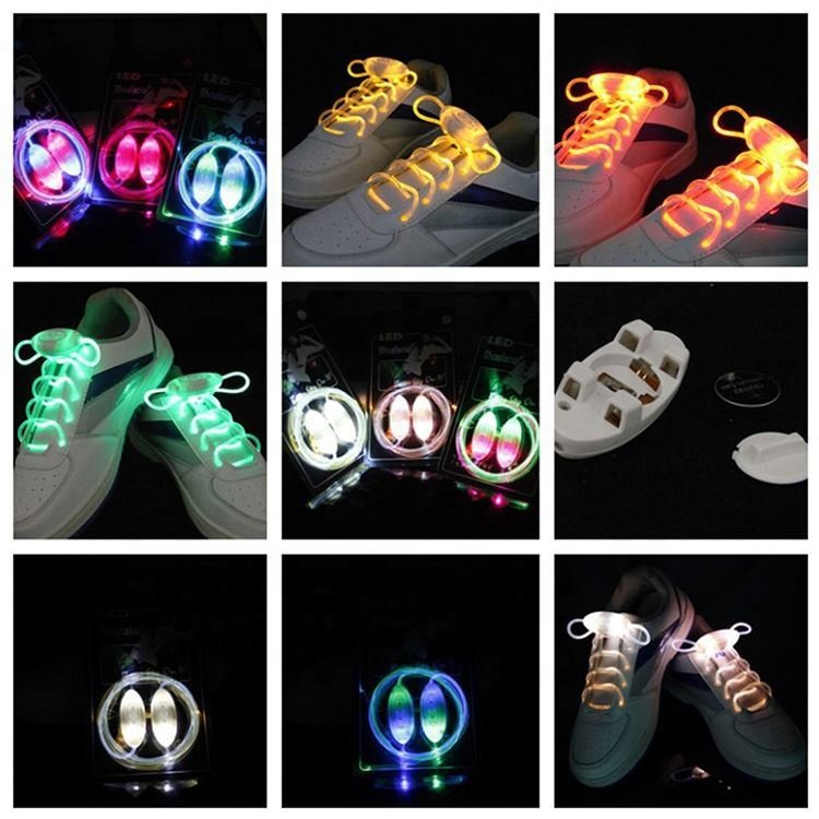 OME Custom Logo Length 85cm Shoelaces Fashion TPU Luminous Led Shoelaces White Shoe Laces For Cool Men