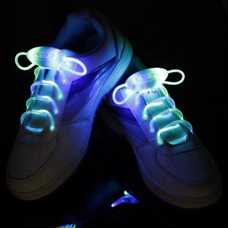 OME Custom Logo Length 85cm Shoelaces Fashion TPU Luminous Led Shoelaces White Shoe Laces For Cool Men